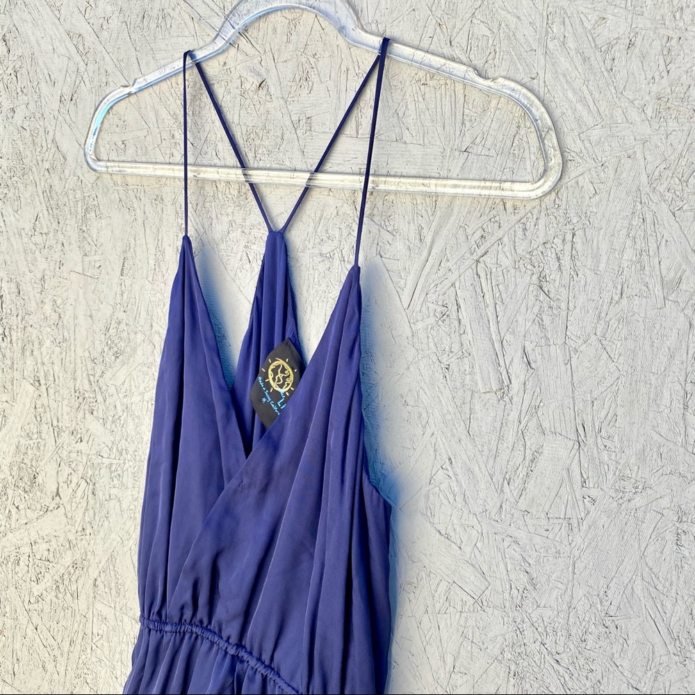 Blue Life Spaghetti Strap V-Neck High Low Dress M - Picture 2 of 8